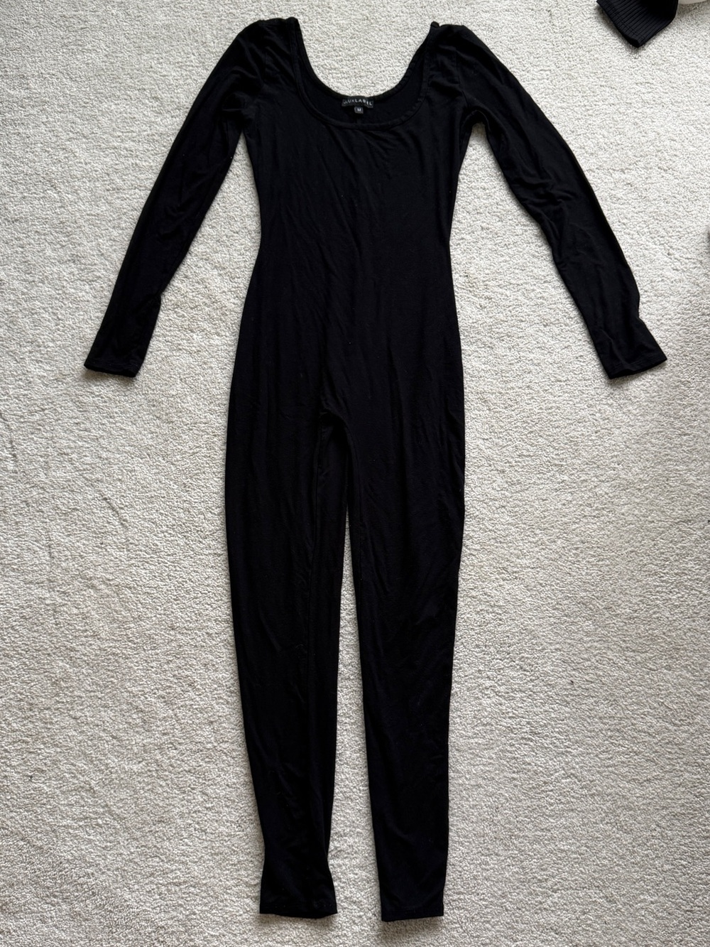 JLUXLABEL Black Long Sleeve Bodysuit Unitard